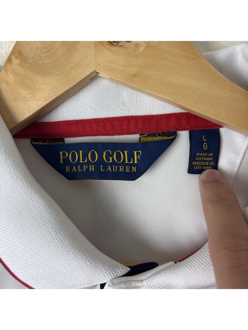 US Open Collection by Ralph Lauren Polo Shirt Mens L Striped Pebble Beach 2019 - Picture 5 of 9